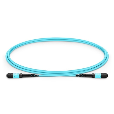 Tipo cabo OM3 do Aqua 1m MPO MPO do tronco da fibra ótica de OFNP multimodo