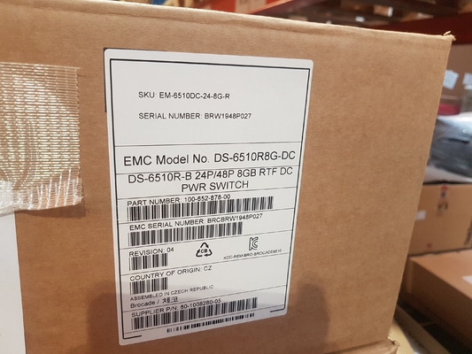 Interruptor ativo portuário EM-6510-24-8G-R do SAN de brocado 8GB da compatibilidade eletrónica DS6510B 24