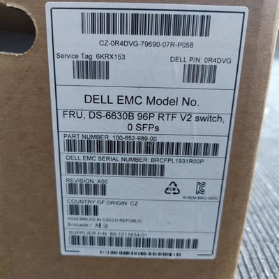 O INTERRUPTOR 128 da compatibilidade eletrónica CONNECTRIX 32GB FC de DS-6630B DELL move a base 48 portuária