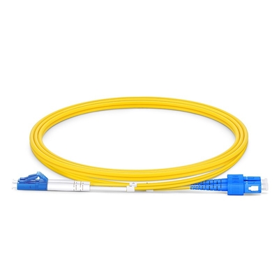 5m LC UPC modo frente e verso do cabo OS2 do remendo da fibra do SC UPC ao único
