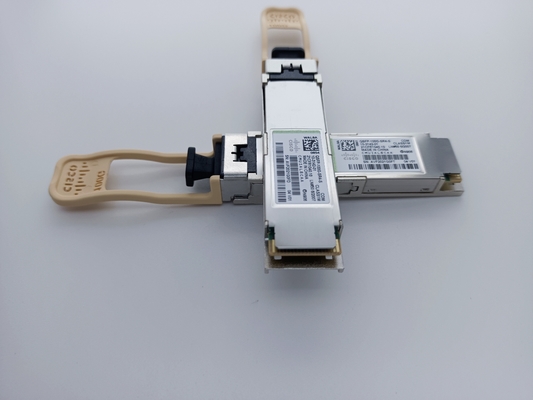 Módulo ótico de Cisco QSFP-100G-SR4-S 10-3142-01 QSFP28 100G SR4 100m OM4 MMF com o conector MPO-12