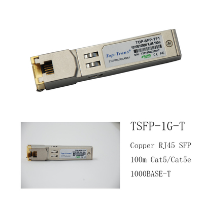 Transceptor ótico do Arista SFP-1 G-T Compatible Copper RJ45 SFP 100m Cat5 Cat5e