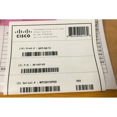 Do cobre ótico do transceptor SFP-GE-T de Cisco SFP módulos óticos 100M Modules