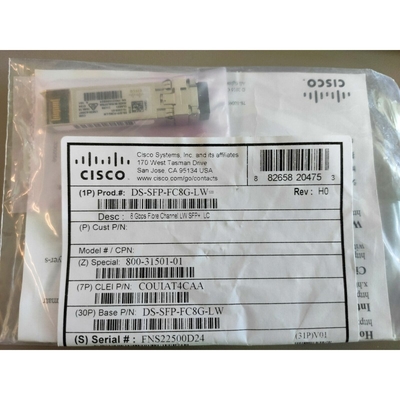 Sistema ótico do comprimento de onda longo dos módulos do canal SFP+ da fibra de Cisco 8Gbps DS-SFP-FC8G-LW