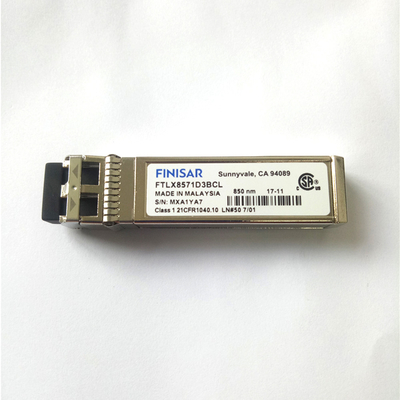 Módulo ótico Finisar 10G SFP+ do Datacom multimodo de FTLX8571D3BCL 850nm para ethernet de 10GBASE-SR/SW 10G