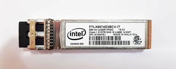 Módulo ótico multimodo do transceptor do Datacom SFP+ de Intel FTLX8574D3BCV-IT 1G/10G 850nm