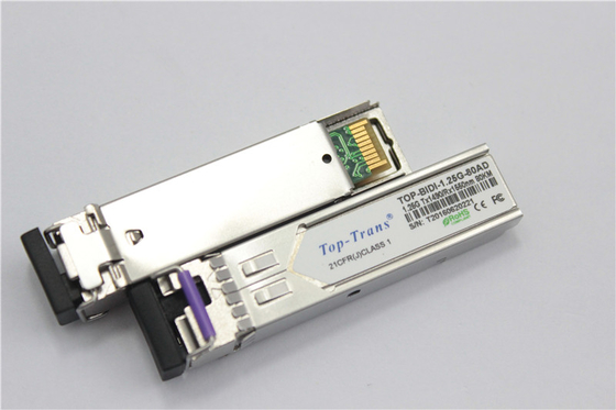 Transceptor simples de Cisco GLC-BX80-UA 1.25G BIDI SFP 1490nm 1550nm 80km SMF LC