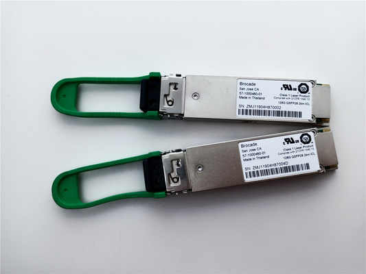 Brocade 57-1000480-01 XBR-000285 128G QSFP28 2km 1310nm SMF Transceiver Module com conector LC