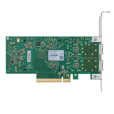 Adaptador de placa PCIe 4.0 X8 Dual 25GbE SFP28 ConnectX-5 MCX512A-ADAT Mellanox Alto desempenho para fibra óptica para baixa fibra
