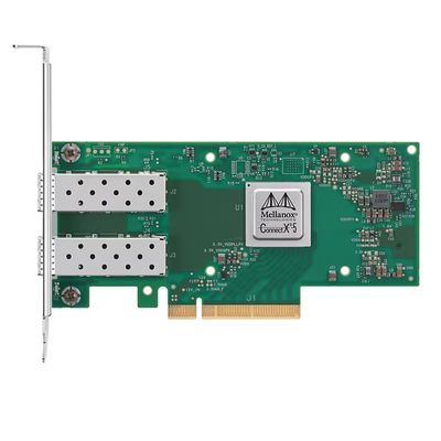Mellanox Connectx-5 3.0x8 25Gbit Dual SFP28 PCIe Adaptador de Rede Cartão de Expansão suporte InfiniBand para AI Data Center
