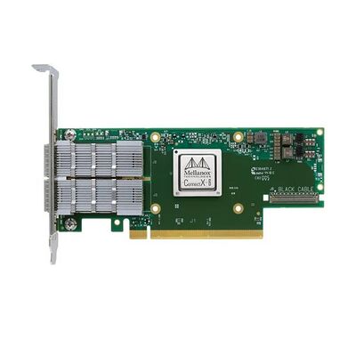 Novos Mellanox MCX654106A-ECAT Connect-6 Dual-Port QSFP56 100GbE Wired Network Card Data Center PCIe Servidor interno