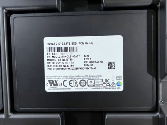 Samsung MZQL23T8HCLS-00A07 3.84TB Enterprise SSD U.2 PCIe 4.0 NVMe 1.0 DWPD Garantia de 5 anos Disco de estado sólido