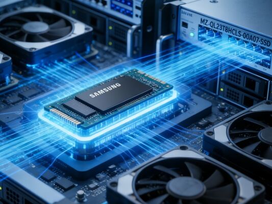 SSD U.2 Samsung Original de 3.84TB MZQL23T8HCLS-00A07 PCIe 4.0 NVMe TLC Enterprise para Armazenamento em Servidor e Nuvem