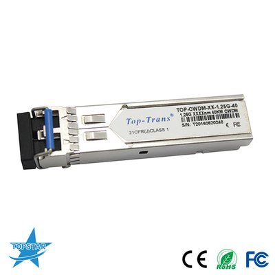 Transceptor ótico SMF SFP 1.25G 1310nm 40km de Toptrans CWDM SFP