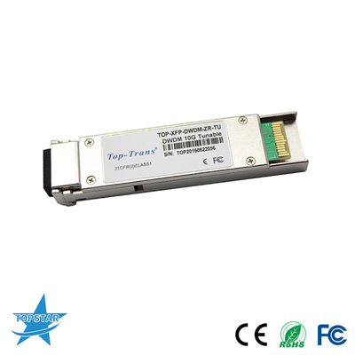 50GHz fibra ótica ajustável dos transceptores 10GBASE-ZR 80km do laser DWDM Sfp