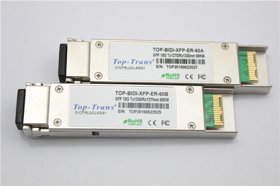solução de rede do módulo 1270nm R1330nm de 60km BIDI 10G SMF SFP